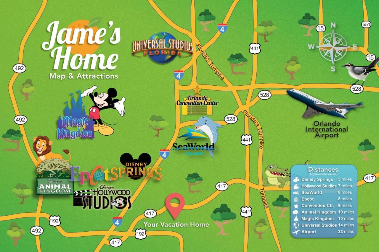 B - New 4 Bedroom Home - 5 Miles To Disney - Free Water Park - Private Pool คิสซิมมี ภายนอก รูปภาพ