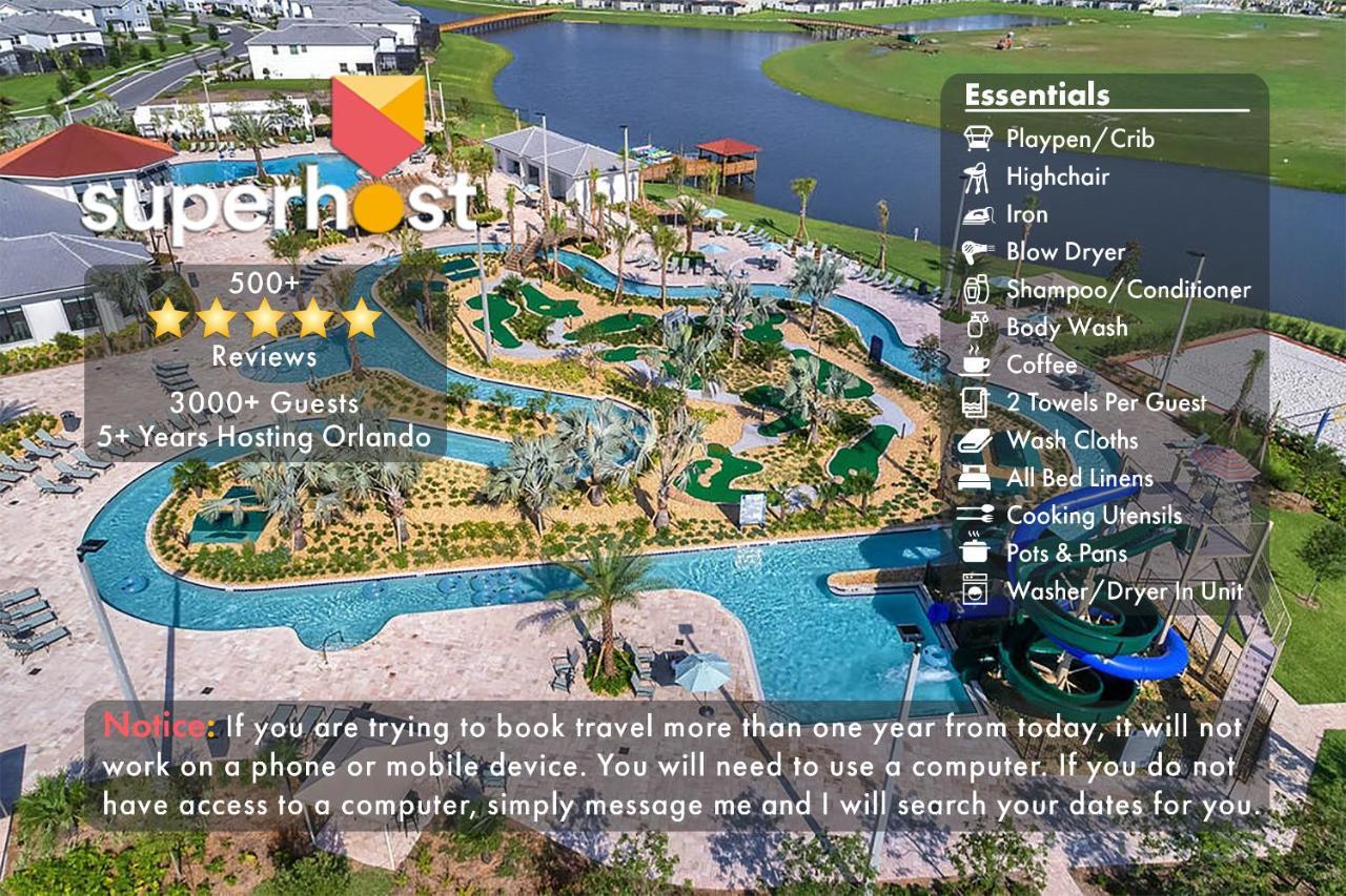 B - New 4 Bedroom Home - 5 Miles To Disney - Free Water Park - Private Pool คิสซิมมี ภายนอก รูปภาพ